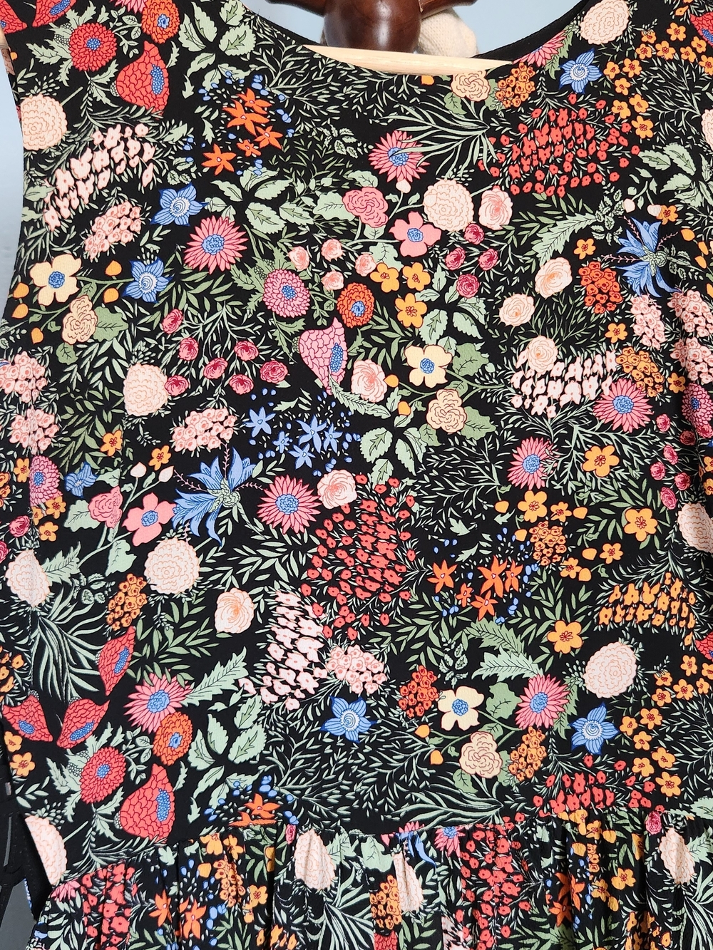 Topshop Black Floral Dress with Floral Blooms - Picture 2 of 5